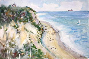 Original art for sale at UGallery.com | Block Island by Joe Giuffrida | $1,050 | watercolor painting | 15' h x 22' w | photo 1