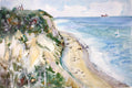 Original art for sale at UGallery.com | Block Island by Joe Giuffrida | $1,050 | watercolor painting | 15' h x 22' w | thumbnail 1