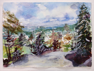 Original art for sale at UGallery.com | Catskill Mountain View by Joe Giuffrida | $625 | watercolor painting | 11' h x 15' w | photo 2