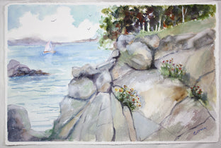 Original art for sale at UGallery.com | Glouscester by Joe Giuffrida | $950 | watercolor painting | 15' h x 22' w | photo 3