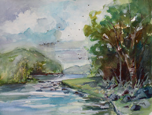 Original art for sale at UGallery.com | Hudson Valley by Joe Giuffrida | $800 | watercolor painting | 12' h x 16' w | photo 1