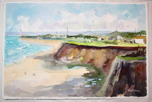 Original art for sale at UGallery.com | Irish Coast by Joe Giuffrida | $1,150 | watercolor painting | 15' h x 22' w | photo 3
