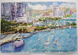 Original art for sale at UGallery.com | Miami Beach by Joe Giuffrida | $850 | watercolor painting | 15' h x 22' w | thumbnail 3