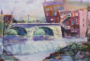 Original art for sale at UGallery.com | Middlebury Falls by Joe Giuffrida | $625 | watercolor painting | 11' h x 14' w | photo 1