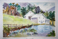 Original art for sale at UGallery.com | Mountain Farm 1 by Joe Giuffrida | $950 | watercolor painting | 15' h x 22' w | thumbnail 3