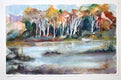 Original art for sale at UGallery.com | October Days by Joe Giuffrida | $775 | watercolor painting | 10' h x 16' w | thumbnail 3