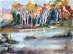 Original art for sale at UGallery.com | October Days by Joe Giuffrida | $775 | watercolor painting | 10' h x 16' w | thumbnail 1