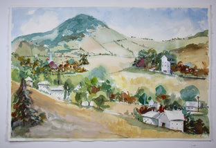 Original art for sale at UGallery.com | Roussillon Provence, France by Joe Giuffrida | $950 | watercolor painting | 15' h x 22' w | photo 3