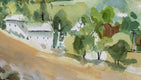 Original art for sale at UGallery.com | Roussillon Provence, France by Joe Giuffrida | $950 | watercolor painting | 15' h x 22' w | thumbnail 4
