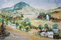 Original art for sale at UGallery.com | Roussillon Provence, France by Joe Giuffrida | $950 | watercolor painting | 15' h x 22' w | thumbnail 1