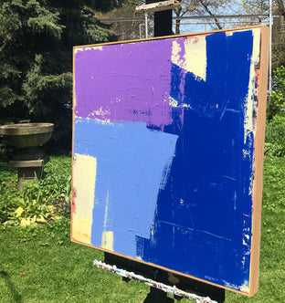 Original art for sale at UGallery.com | Blue Wins by Joey Korom | $950 | acrylic painting | 30' h x 30' w | photo 2