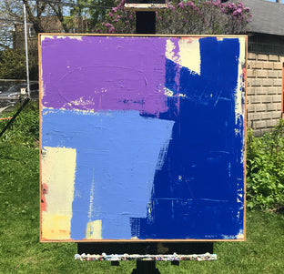Original art for sale at UGallery.com | Blue Wins by Joey Korom | $950 | acrylic painting | 30' h x 30' w | photo 3