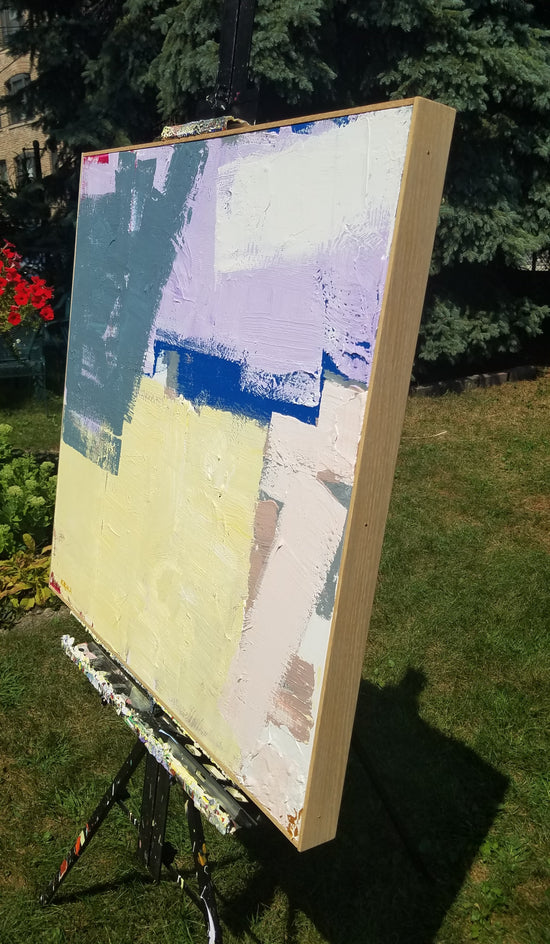 Conversations by Joey Korom |  Side View of Artwork 