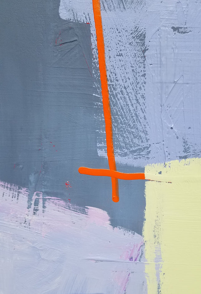 Lightning and Fields by Joey Korom |  Closeup View of Artwork 