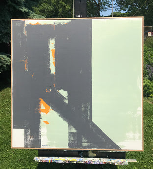 Original art for sale at UGallery.com | Orange Almost Hidden by Joey Korom | $950 | acrylic painting | 30' h x 30' w | photo 3