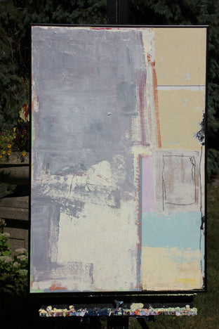 Original art for sale at UGallery.com | Poles by Joey Korom | $950 | acrylic painting | 36' h x 24' w | photo 3
