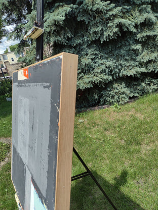 Original art for sale at UGallery.com | The Gray Lady by Joey Korom | $950 | acrylic painting | 30' h x 30' w | photo 2