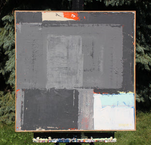 Original art for sale at UGallery.com | The Gray Lady by Joey Korom | $950 | acrylic painting | 30' h x 30' w | photo 3