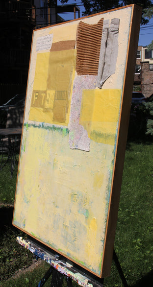 Original art for sale at UGallery.com | Tailor's Craft by Joey Korom | $950 | mixed media artwork | 36' h x 24' w | photo 2