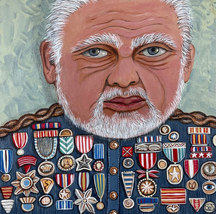 Original art for sale at UGallery.com | Many Medals by Johansen Newman | $725 | acrylic painting | 10' h x 10' w | photo 1