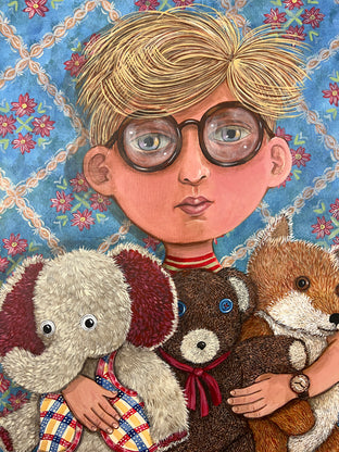 Original art for sale at UGallery.com | Timothy's Menagerie by Johansen Newman | $5,875 | acrylic painting | 37' h x 37' w | photo 4