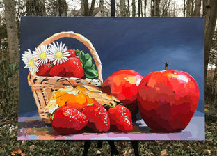 Apples and Strawberries by John Jaster |  Context View of Artwork 