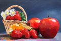 Original art for sale at UGallery.com | Apples and Strawberries by John Jaster | $1,300 | acrylic painting | 24' h x 36' w | thumbnail 1