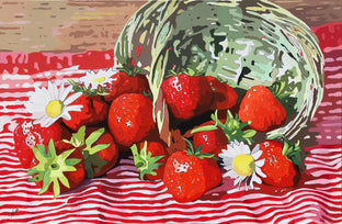 Original art for sale at UGallery.com | Basket of Strawberries by John Jaster | $1,300 | acrylic painting | 24' h x 36' w | photo 1