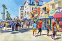 Original art for sale at UGallery.com | Beach Boardwalk by John Jaster | $1,300 | acrylic painting | 24' h x 36' w | thumbnail 1