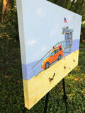 Original art for sale at UGallery.com | Beach Patrol by John Jaster | $1,300 | acrylic painting | 24' h x 36' w | thumbnail 2