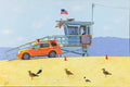Original art for sale at UGallery.com | Beach Patrol by John Jaster | $1,300 | acrylic painting | 24' h x 36' w | thumbnail 1