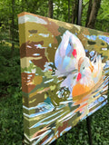 Original art for sale at UGallery.com | Birds of a Feather by John Jaster | $900 | acrylic painting | 18' h x 24' w | thumbnail 2