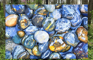 Blue Stones in Water by John Jaster |  Context View of Artwork 