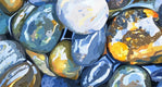 Original art for sale at UGallery.com | Blue Stones in Water by John Jaster | $1,300 | acrylic painting | 24' h x 36' w | thumbnail 4