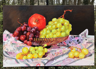 Original art for sale at UGallery.com | Bowl of Grapes by John Jaster | $1,300 | acrylic painting | 24' h x 36' w | photo 3