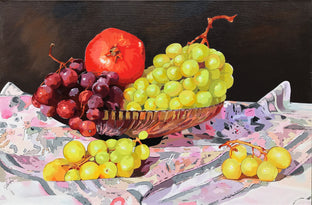 Original art for sale at UGallery.com | Bowl of Grapes by John Jaster | $1,300 | acrylic painting | 24' h x 36' w | photo 1
