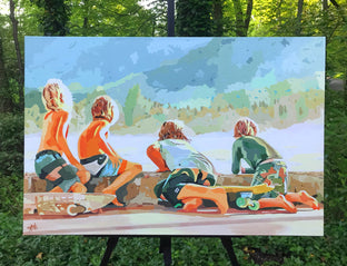 Original art for sale at UGallery.com | Boys of Summer by John Jaster | $1,300 | acrylic painting | 24' h x 36' w | photo 3
