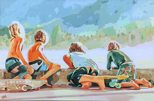 Original art for sale at UGallery.com | Boys of Summer by John Jaster | $1,300 | acrylic painting | 24' h x 36' w | photo 1
