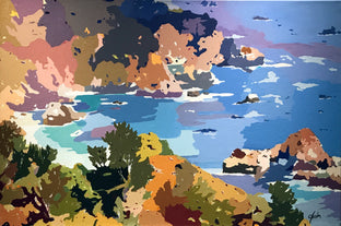 Original art for sale at UGallery.com | Coastal Impressions - The Cove by John Jaster | $1,300 | acrylic painting | 24' h x 36' w | photo 1