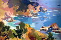 Original art for sale at UGallery.com | Coastal Impressions - The Cove by John Jaster | $1,300 | acrylic painting | 24' h x 36' w | thumbnail 1