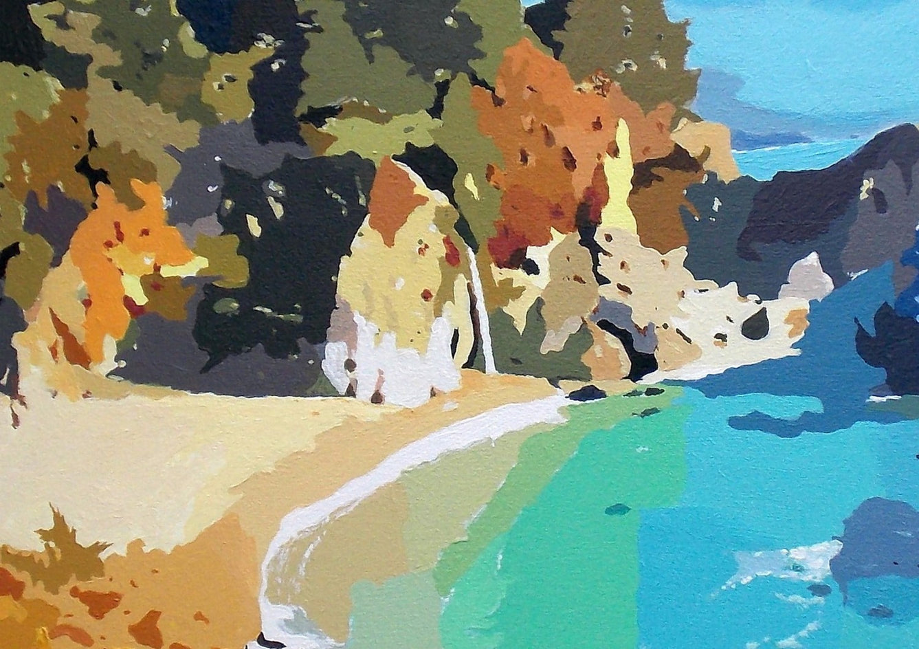 Coastal Impressions - The Falls by John Jaster |  Closeup View of Artwork 