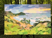 Original art for sale at UGallery.com | Costal Impressions - Sunset Over the Bay by John Jaster | $1,300 | acrylic painting | 24' h x 36' w | thumbnail 3