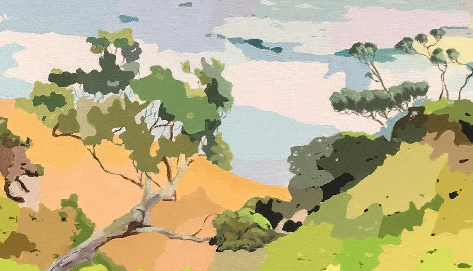 Costal Impressions - Sunset Over the Bay by John Jaster |  Closeup View of Artwork 