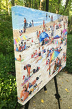 Original art for sale at UGallery.com | Day at the Beach by John Jaster | $900 | acrylic painting | 18' h x 24' w | thumbnail 2