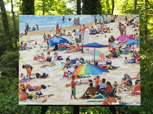 Original art for sale at UGallery.com | Day at the Beach by John Jaster | $900 | acrylic painting | 18' h x 24' w | photo 3