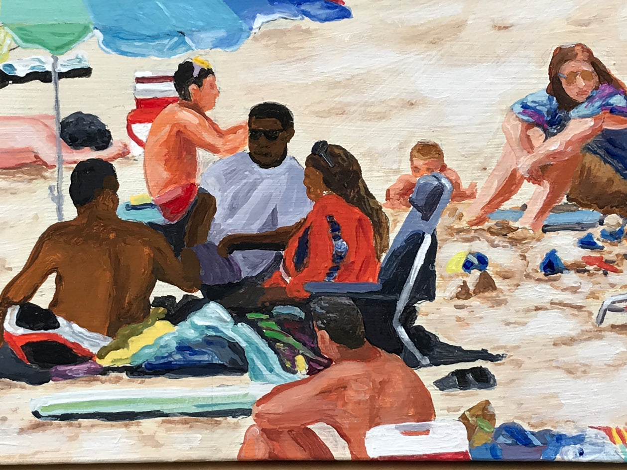 Day at the Beach by John Jaster |  Closeup View of Artwork 