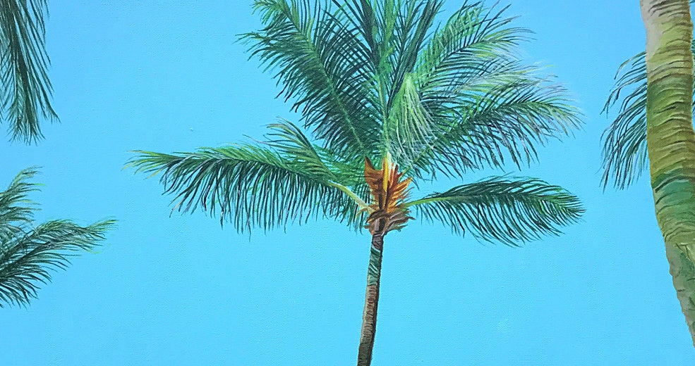 Dreaming of Palm Trees by John Jaster |   Closeup View of Artwork 