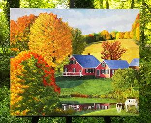 Farmhouse Reflections by John Jaster |  Context View of Artwork 