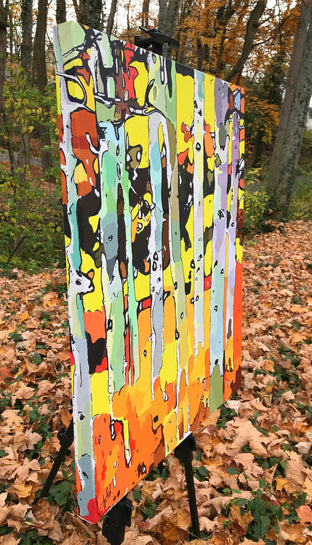 Forest Abstractions - Chorus Line by John Jaster |  Side View of Artwork 