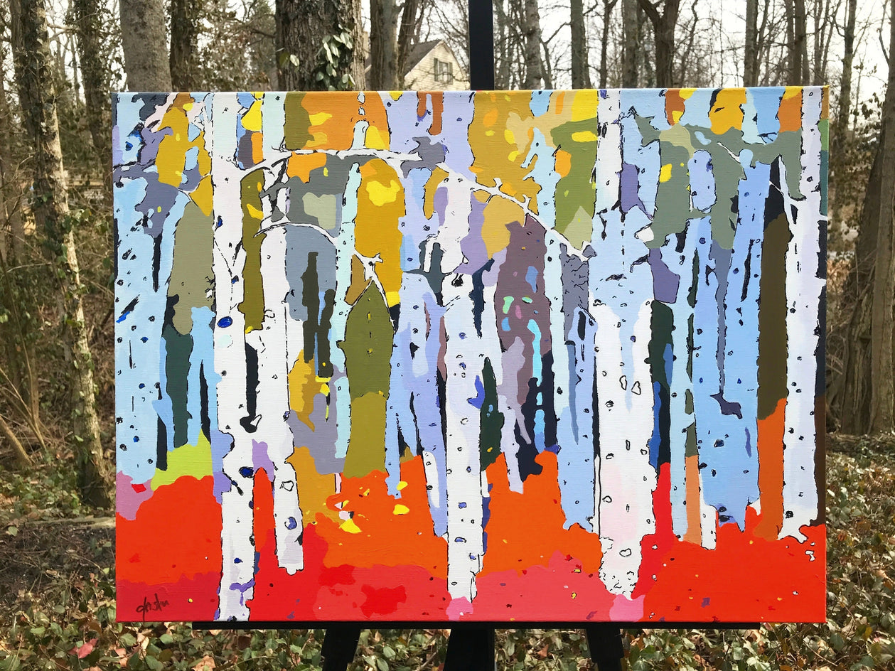 Forest Abstractions - Dance of Nature by John Jaster |  Closeup View of Artwork 